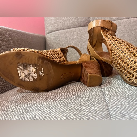 Baretraps Reatha Woven Open Mesh Heeled Peep Toe Zip Ankle Strap Sandals - Picture 9 of 13